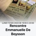 EMMANUELLE DE BOYSSON A LA LIBRAIRIE PEROTIN LE 13 MAI PROCHAIN !