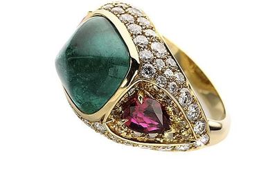 Alexandre Reza, Bague Emeraude cabochon
