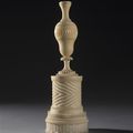 An early 19th century very finely detailed Holztapfel turned and pierced spire. England, ca 1820