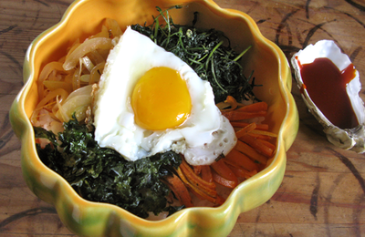 Namul de fanes de carotte pour un bibimbap