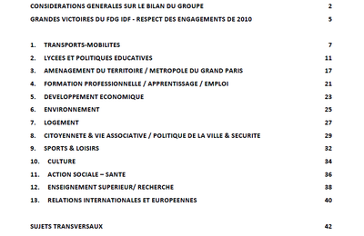 Bilan de mandat 2010-2015 - Conseil régional d'île-de-France - Élu-e-s Front de Gauche