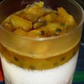 MERVEILLEUSE PANNA COTTA au lait de coco et maracuja