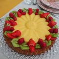 Crèmeux aux fruits de la passion sur Savarin