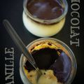 Craquant au Chocolat Noir sur Crème Vanille en Petit Pot ... Façon Laitière