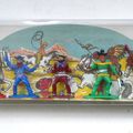 SET DE 5 COWBOYS MARQUE JEAN PLASTICS - JEAN HOEFLER