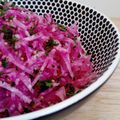 ...Raw beetroot, dill and mustard seed salad... (nigella forever summer)