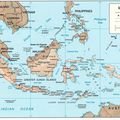 Indonésie: la carte et le drapeau