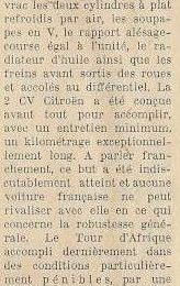 L'AUTO JOURNAL :L'Essai d'une 2cv A de 1954