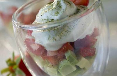 Avocat sucré fraises chantilly