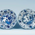 A set of four blue and white dishes, Ming dynasty, Wanli (1573-1619)