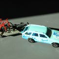 Majorette, quelques précisions : Mercedes break et sa remorque à vélos...