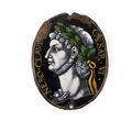 Manner of Jacques Laudin I (1627-1695), French, Limoges, probably 17th century, Oval Plaque with the Emperor Nero in profile