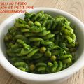 Fusilli au pesto d’épinards et petit pois