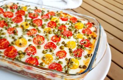 ...Les lasagnes de légumes au thon de Cyril Lignac dans Tous en cuisine,2eme édition...