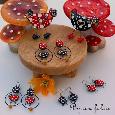 mes poules en polymère