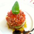 TARTARE DE TOMATES REVISITE EN MILLE FEUILLES