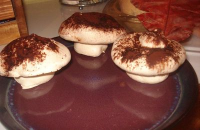 Meringues champignons au cacao