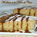 Moelleux à la noix de coco sauce carambar