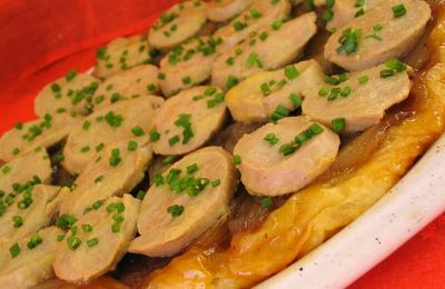 Tatin d' Echalote au Boudin Blanc
