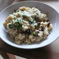 Risotto aux champignons et à la roquette