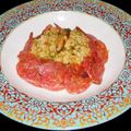 Risotto au salami et aux cèpes