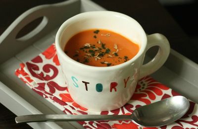 Velouté (soupe) de carottes au cumin et à la coriandre