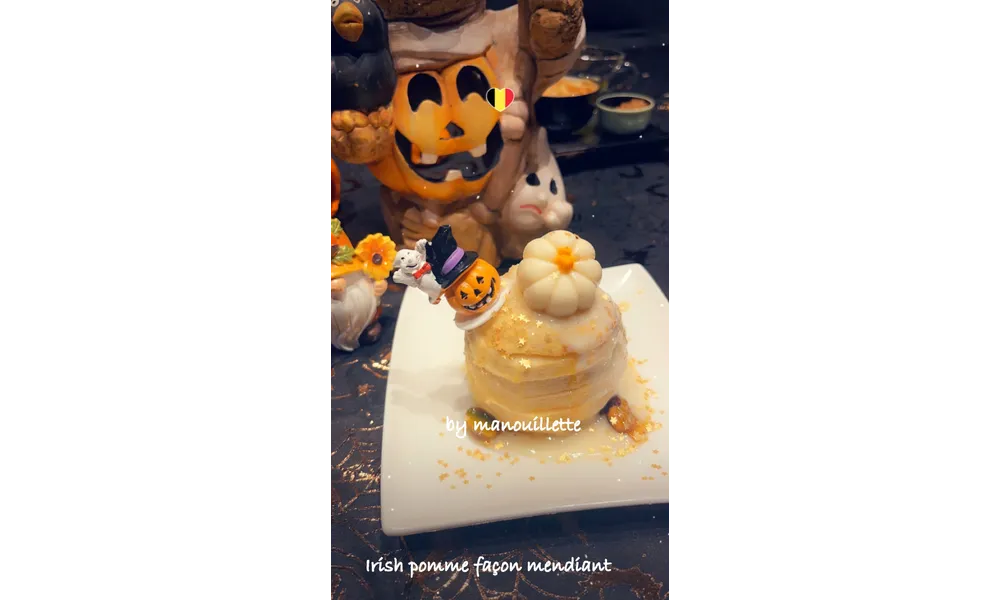 Irish pomme façon mendiant et crème à la fève tonka