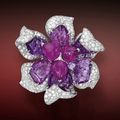 18-karat white gold, purplish-pink sapphire and diamond ‘Jacinthe’ ring, Cartier, Paris