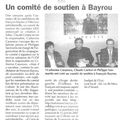 Un Comité de Soutien à François BAYROU - Le Regional du 14/12/2006