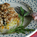 Crumble de légumes aux flocons de sarrasin, sans blé, sans lait de vache