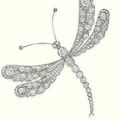 An antique diamond dragonfly brooch, circa 1900