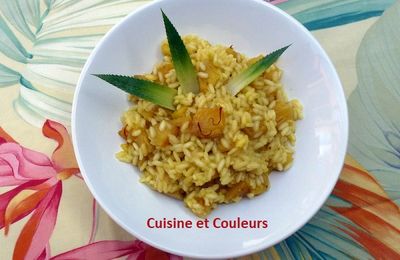 Risotto safrané à l'ananas 