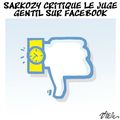 Sarkozy critique le juge Gentil sur Facebook