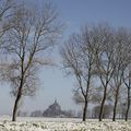 Neige au Mont Saint-Michel.