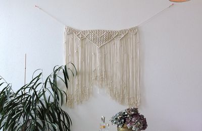 Tenture Macramé boho chic en coton