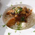 Poulet aux champignons et riz à l'italienne, sans gluten et sans lactose