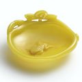A yellow glass lotus-shaped washer, Qing dynasty, 18th century