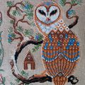 Cottage garden samplings : the barn owl - l'effraie des clochers