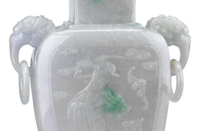 Chinese jadeite covered vase