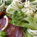 Spaghetti - brocoli - chorizo