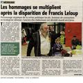 Francis Leloup : Les hommages et les témoignages !