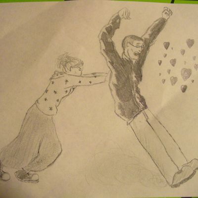 Un dessin de Théo , Que j'adore énormément. Rien ne peut si bien nous résumer :)