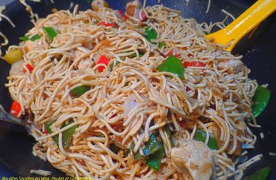 Nouilles Sautées au Wok, Poulet et Gingembre   