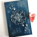 Altered notebook cover - Bleeding Art Challenge