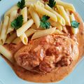 BLANCS DE POULET SAUCE CRÉMEUSE - TOMATES 