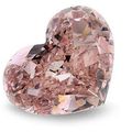 Philip Houtekier. 3,54 ct Heart in Fancy Orangy Pink diamond