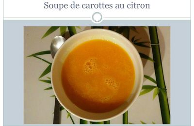 Soupe de carottes au citron