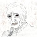 Dessin portrait de star: Charles Aznavour 