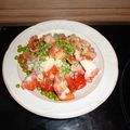 Salade de petits pois, tomates et chèvre au cookeo