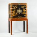 Black japanned cabinet, England, circa 1740 